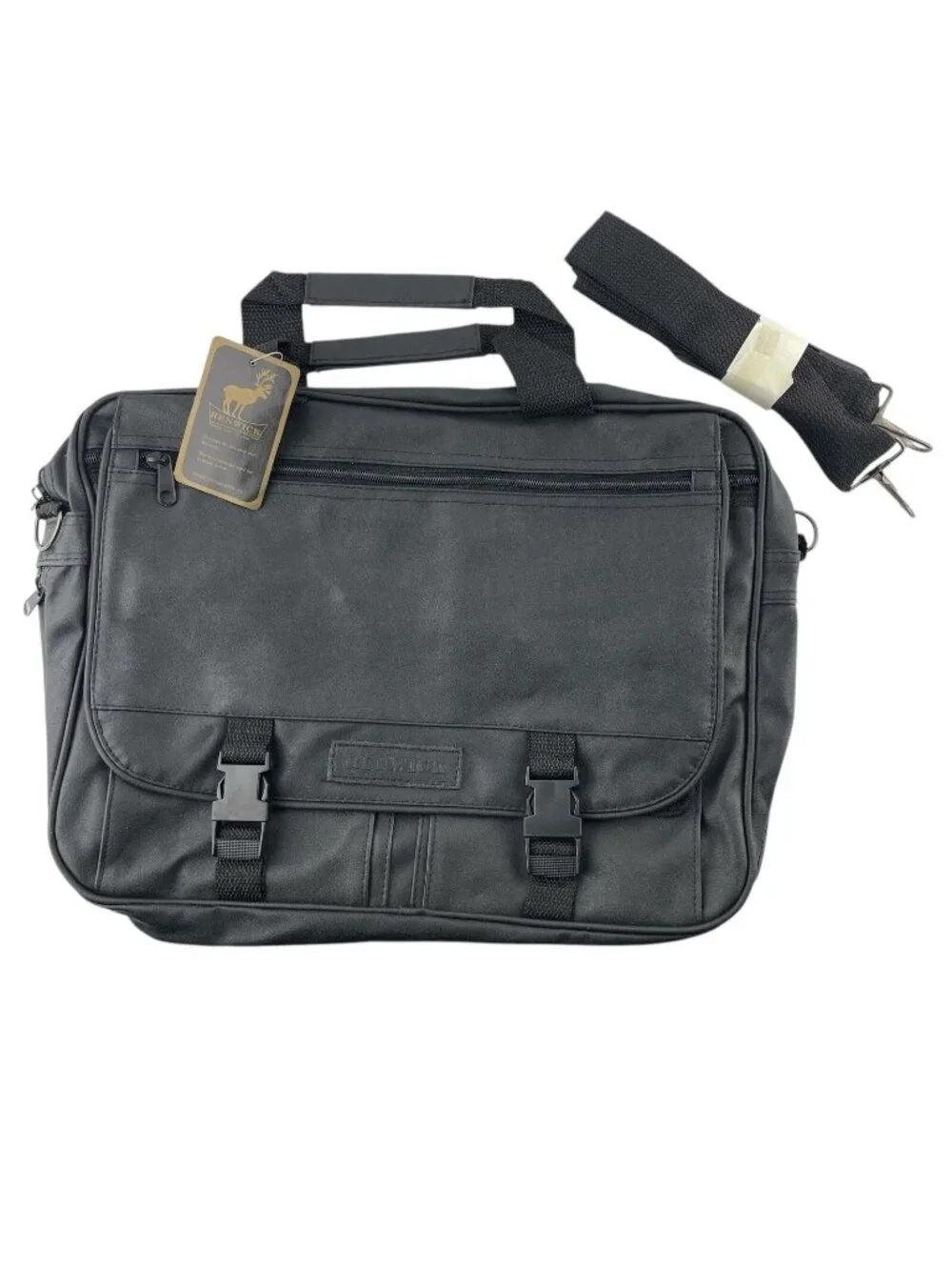 Renwick Shoulder Bag Satchel Black Shiny 15x12x3 in.